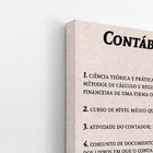 Contábeis Dicionário Minimalista Quadro Canvas 120x80cm