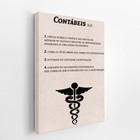 Contábeis Dicionário Minimalista Quadro Canvas 60x40cm