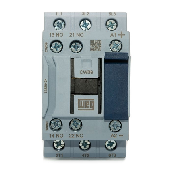 Contator De Potência Tripolar Weg Cwb9-11-30d23 220vca 9a 1na