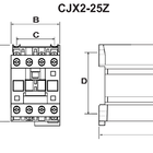 Contator Tripolar 1na Cjx2-2510z 24vdc