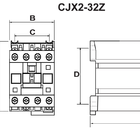 Contator Tripolar 1na Cjx2-3210z 24vdc
