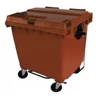 Contêiner Contentor Lixeira Plástico 1000 Litros C/ Pedal Azul