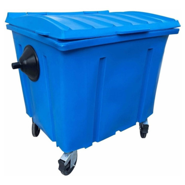 Contêiner Plástico 660 Litros - Reforçado - Contentor Preto