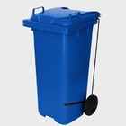 Contentor Plástico 120l Com Pedal Lateral (c120p) Branco Nava