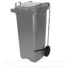 Contentor Plástico Lixeira Tipo Gari 240l Com Pedal Em Aço La