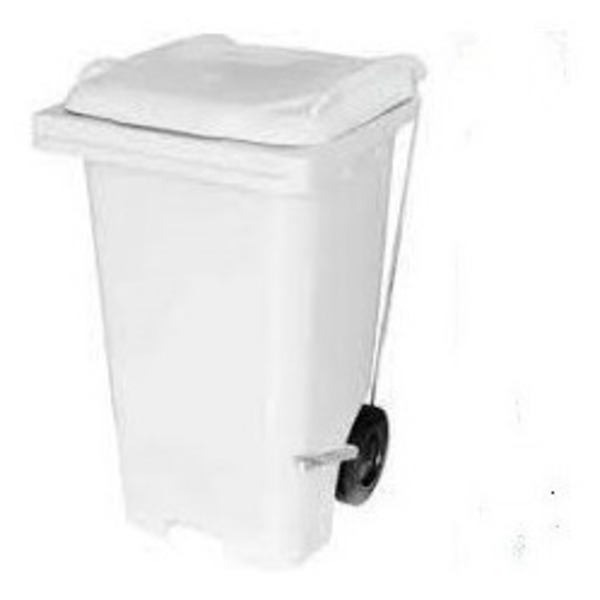 Contentor Plástico Lixeira Tipo Gari 240l Com Pedal Em Aço Ve