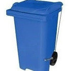 Contentor Plástico Lixeira Tipo Gari 240l Com Pedal Em Aço Ve