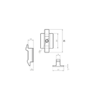 Contra Fecho Central Duplo Fec-055 Zamak Preto Janela E Porta