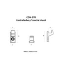 Contra Fecho Con-370 Zamak Branco Janela E Porta Kit 5 Pcs