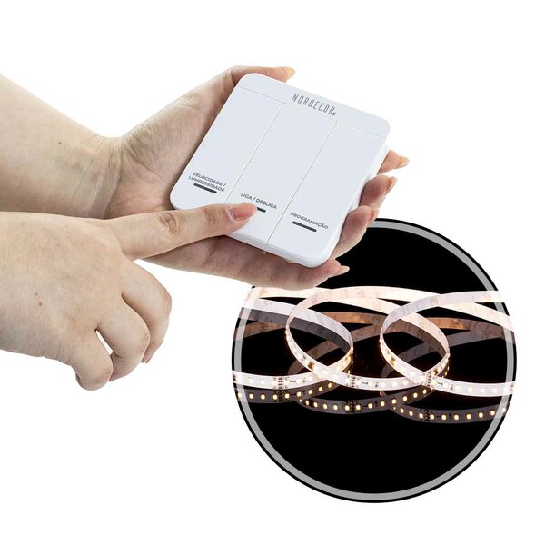 Controlador Multifuncional Nordecor A Pilha P/ Fita Led Seque