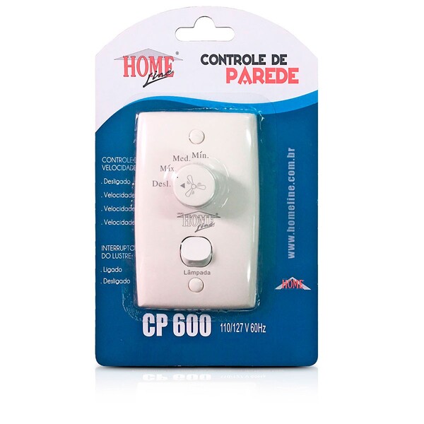 Controle De Parede Para Ventiladores De Teto Home Line 110v (