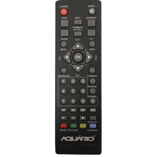 Controle Remoto Para Conversor Digital Dtv-5000 Preto Aquario