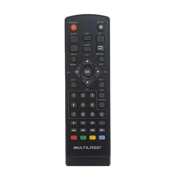 Controle Remoto Para Conversor Tv Digital Multilaser Re207