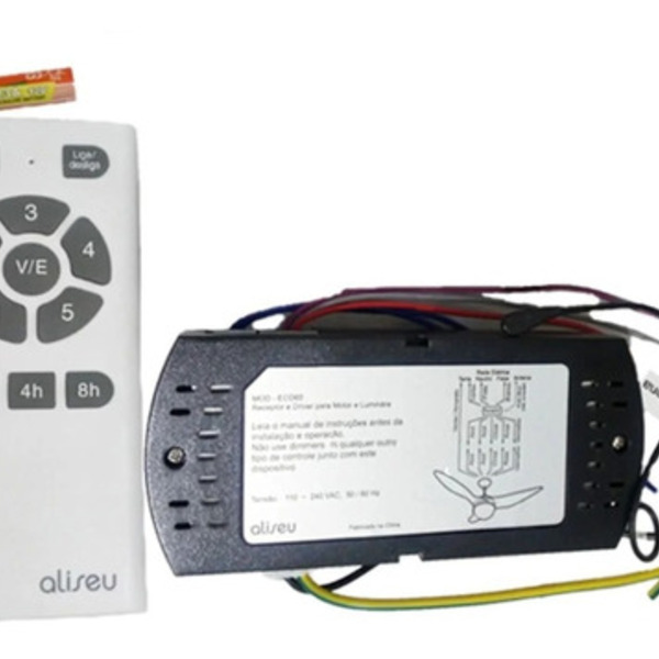 Controle Remoto Para Ventilador De Teto Aliseu Eco Bivolt