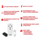 Controle Remoto Universal Infravermelho Sem Fio para Ventilad
