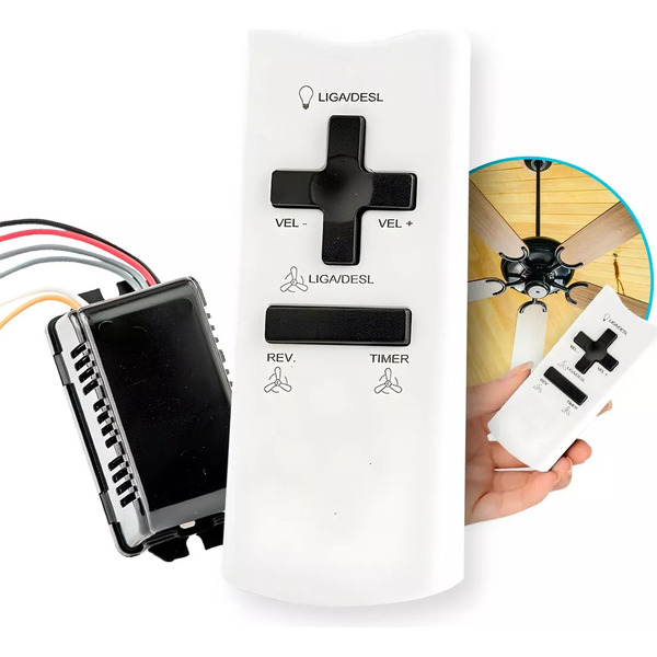 Controle Remoto Ventilador De Teto E Lâmpada Universal 110v