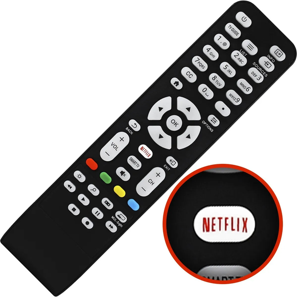 Controle Tv Aoc Netflix Smart Le43u7970 Le50u7970 Compatível