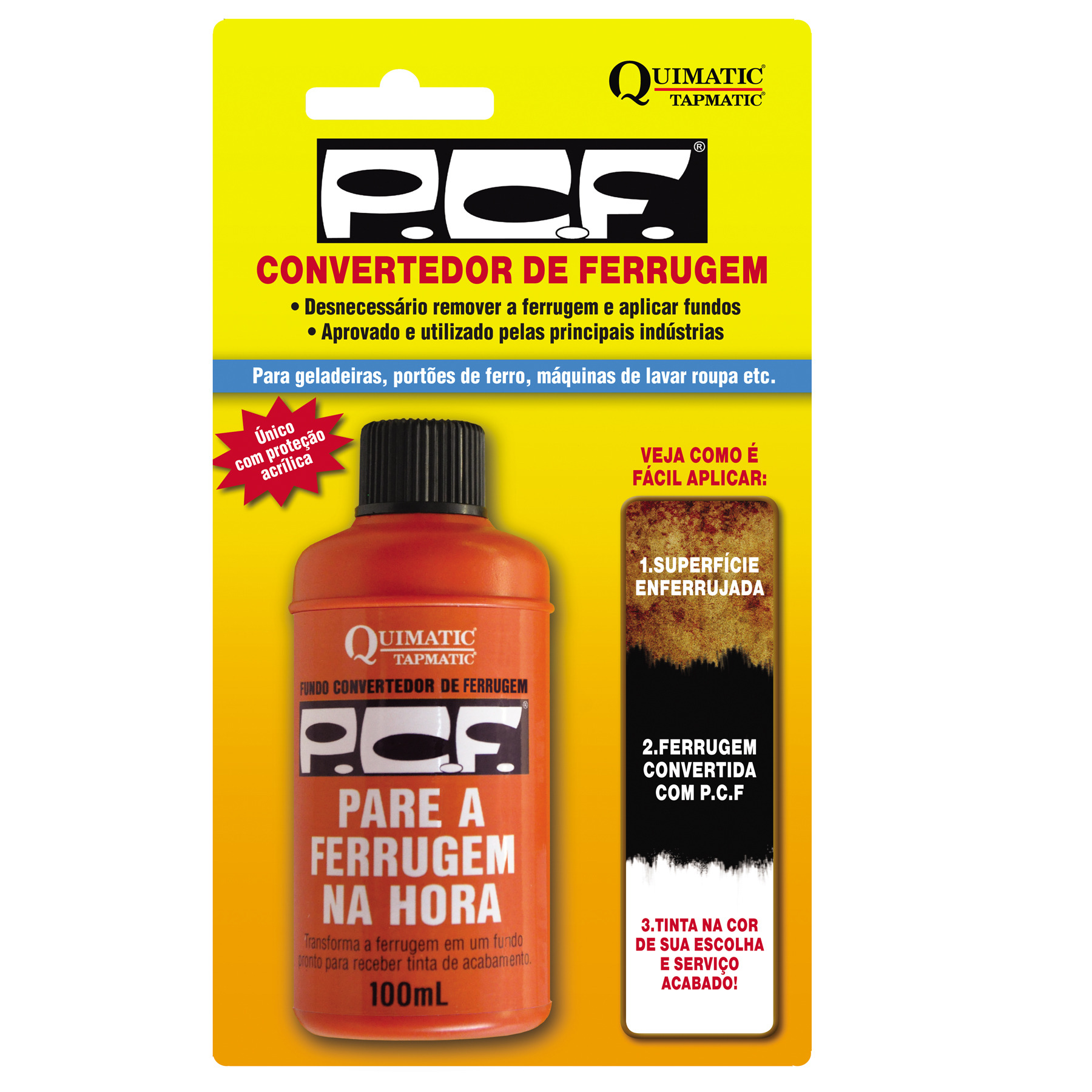 Convertedor Ferrugem PCF Primer 100ml Quimatic Tapmatic Leroy Merlin
