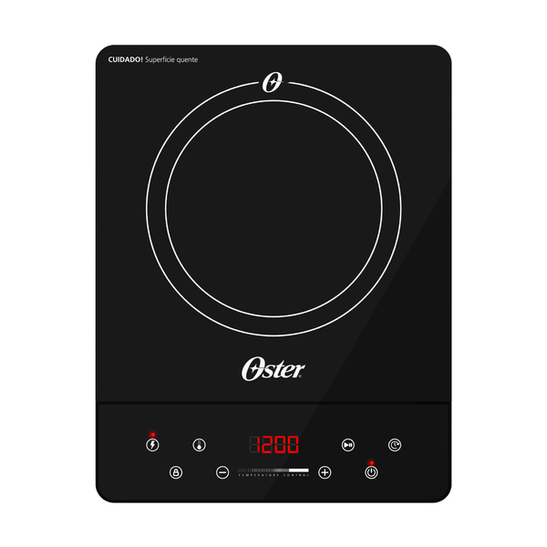 Cooktop 1 Boca Indução Touch Screen Portátil Vidro Preto 220V OTOP100-220 Oster