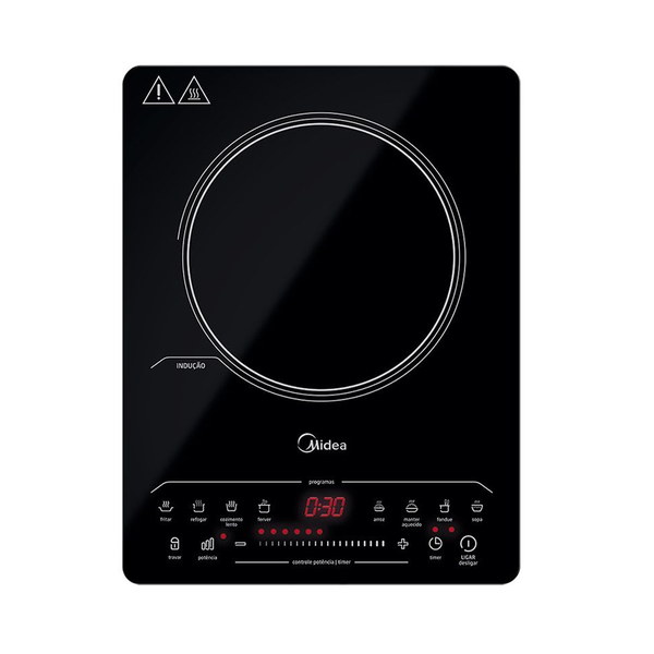 Cooktop 1 Boca Indução Vidro Preto 127V (110V) Midea