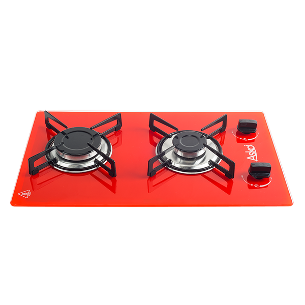 Cooktop 2 Bocas Askoi Vermelho a Gás GLP Superautomático Leroy Merlin