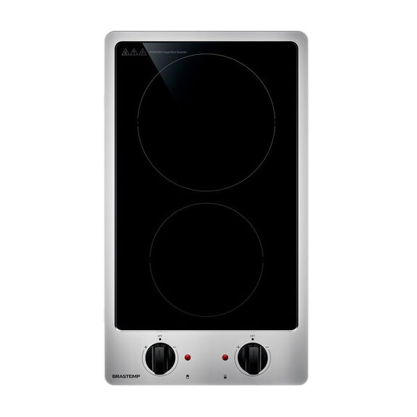 Cooktop 2 Bocas Elétrico Brastemp Com Mesa Vitrocerâmica   -