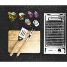 Cooktop 2 bocas elétrico dominó Brastemp Inox com grelha chur