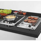 Cooktop 2 bocas elétrico dominó Brastemp Inox com grelha chur