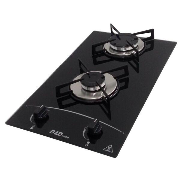 Cooktop 2 Bocas Preto D&d Metal Bivolt Ce02p