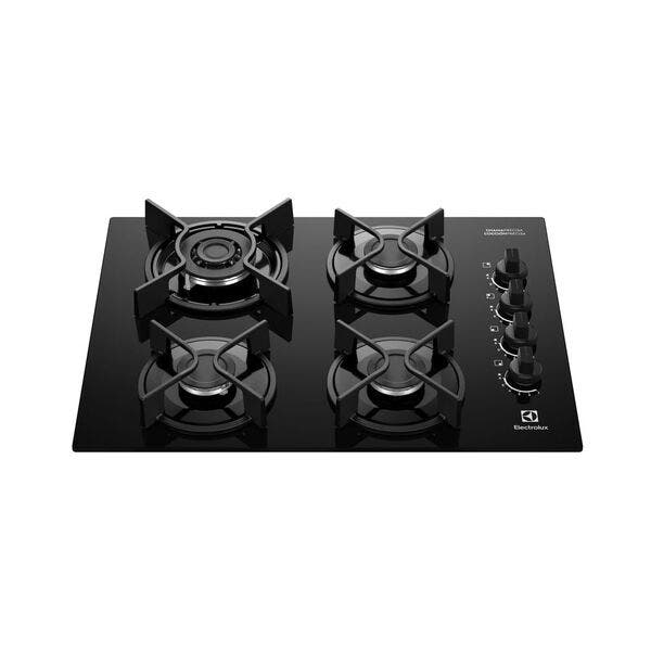 Cooktop 4 Bocas A Gás Electrolux Mesa Vidro Experience Tripla Chama E ...