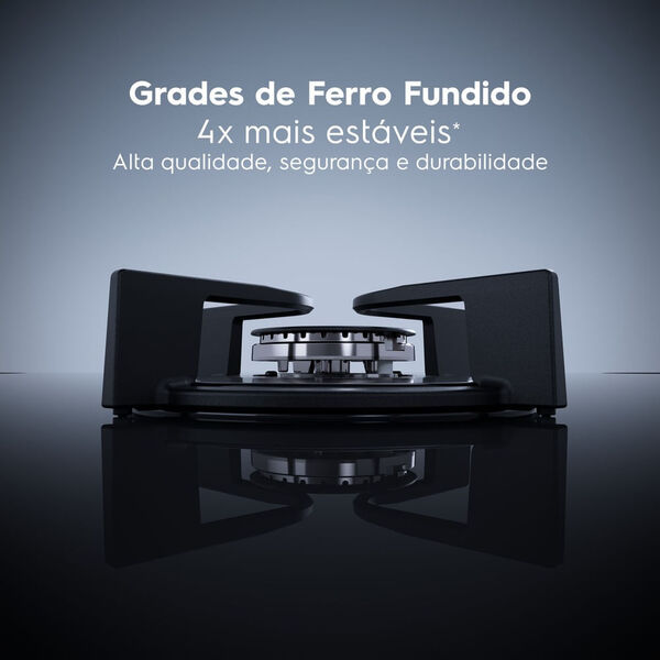 Cooktop 4 Bocas A Gás Electrolux Mesa Vidro Experience Tripla
