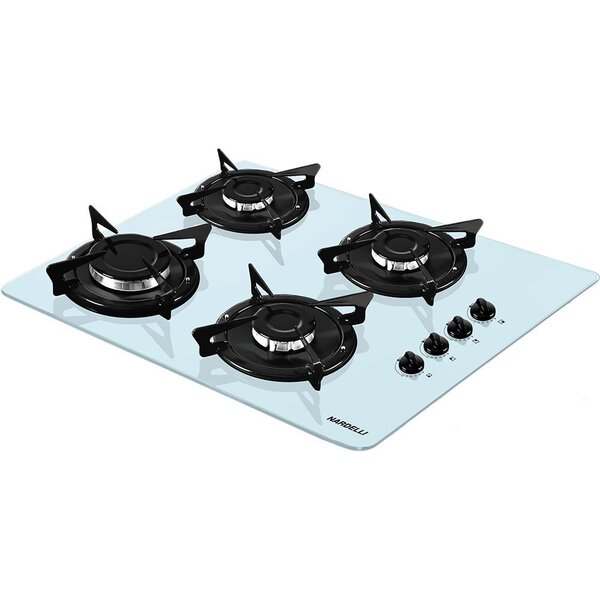 Cooktop 4 Bocas á Gás NV4 Vidro Nardelli Branco