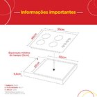 Cooktop 4 Bocas á Gás NV4 Vidro Nardelli Branco