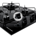 Cooktop 4 Bocas a Gás Automático Vidro Preto Bivolt BDD61BEUNA Brastemp