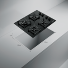 Cooktop 4 Bocas a Gás com Grades de Ferro Fundido e Chamas Especiais Automático Vidro Preto Bivolt BDS62AEUNA Brastemp