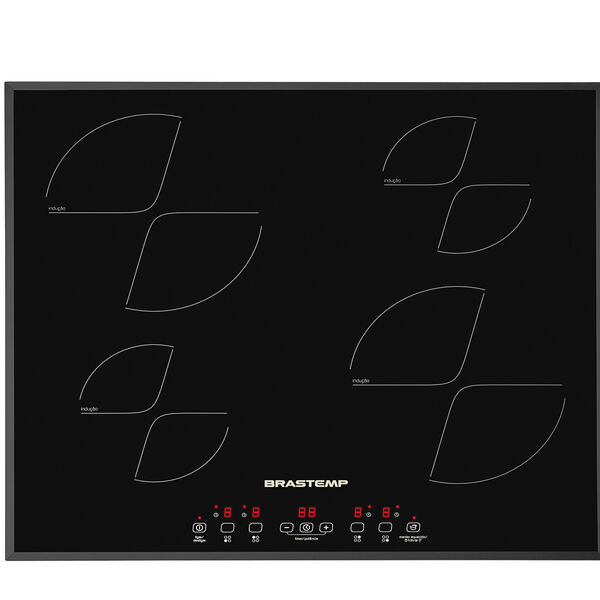 Cooktop 4 Bocas De Indução Brastemp Com Timer Touch Bdj62ae 220v