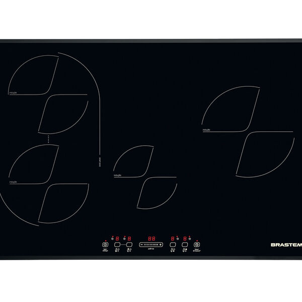 Cooktop 4 Bocas De Indução Brastemp Gourmand Com Smart Zone -