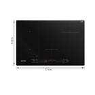 Cooktop 4 Bocas Indução com Flexizone Vidro Preto 220V BDJ77BE Brastemp