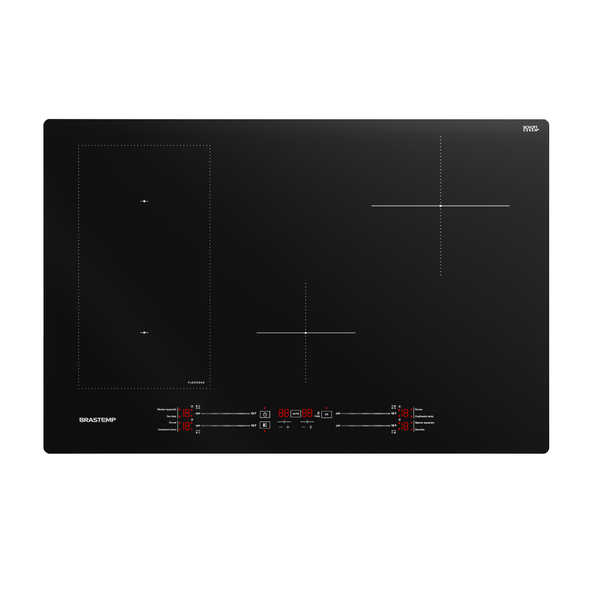 Cooktop 4 Bocas Indução Vidro Preto 220V BDJ77BEBNA Brastemp