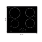 Cooktop 4 Bocas Indução com Painel Touch Slide Control Vidro Preto 220V CYB40P2 Midea