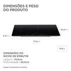 Cooktop 4 Bocas Indução Preto 220V Freezone Even Pro CFBX42 Midea