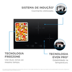 Cooktop 4 Bocas Indução Preto 220V Freezone Even Pro CFBX42 Midea