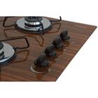 Cooktop 4 Bocas Premium Ultra Chama - Amadeirado Escuro