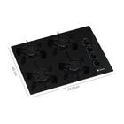Cooktop 4 Bocas Venax Arena Preto/preto Gas Glp