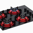 Cooktop 4 Bocas Venax Arena Preto/vermelho Gas Glp