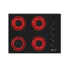 Cooktop 4 Bocas Venax Arena Preto/vermelho Gas Glp