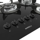 Cooktop 5 Boca Com Mesa De Vidro Tripla Chama Safe Preto