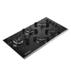 Cooktop 5 Bocas a Gás com Quadrichama Black Inox Bivolt Eclipse Collection BDD86AP Brastemp