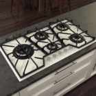 Cooktop 5 Bocas a Gás Automático Vidro Branco Bivolt Design Collection Penta Glass Full 5GG Tramontina
