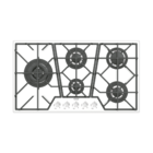 Cooktop 5 Bocas a Gás Automático Vidro Branco Bivolt Design Collection Penta Glass Full 5GG Tramontina
